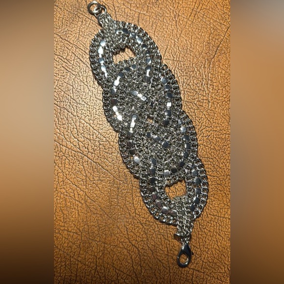 Stella Dot Petra Braided Chain Bracelet Cuff - Picture 2 of 5